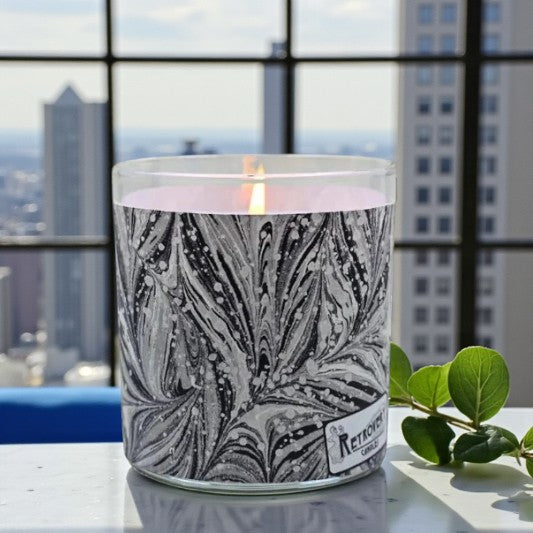 Onyx Waves - Luxury Coconut Apricot Wax Candle – 8.5 oz