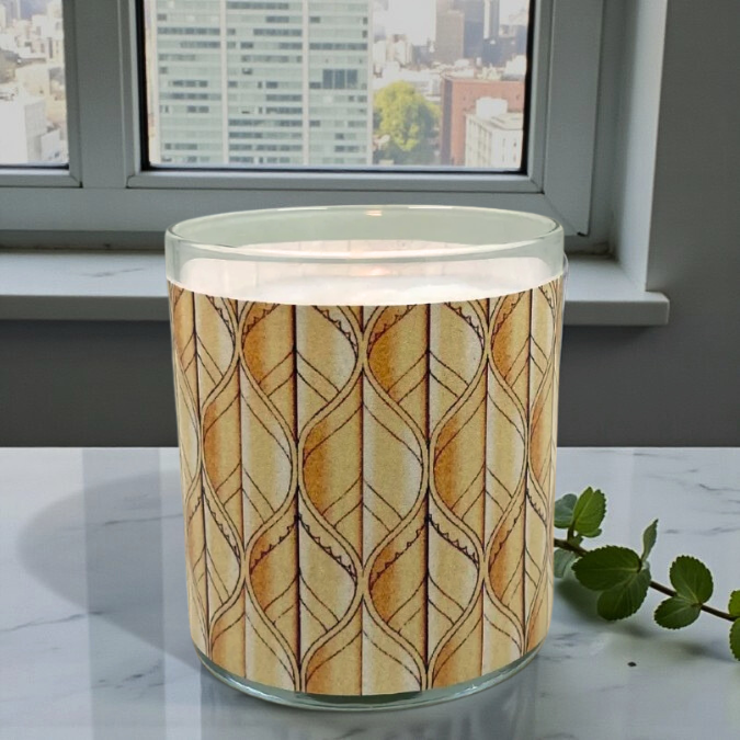 Caramel Twist – Eco-Luxe Scented Candle | Coconut Apricot Wax | Vintage Artwork Retro Design