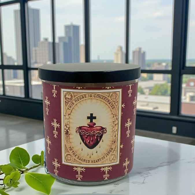 Sacred Heart | 19th‑Century Devotional Art Inspired Candle