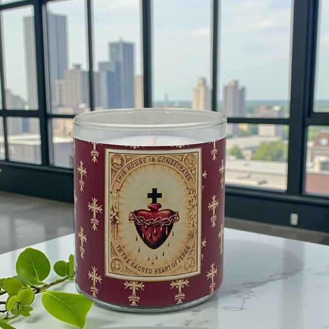Sacred Heart | 19th‑Century Devotional Art Inspired Candle