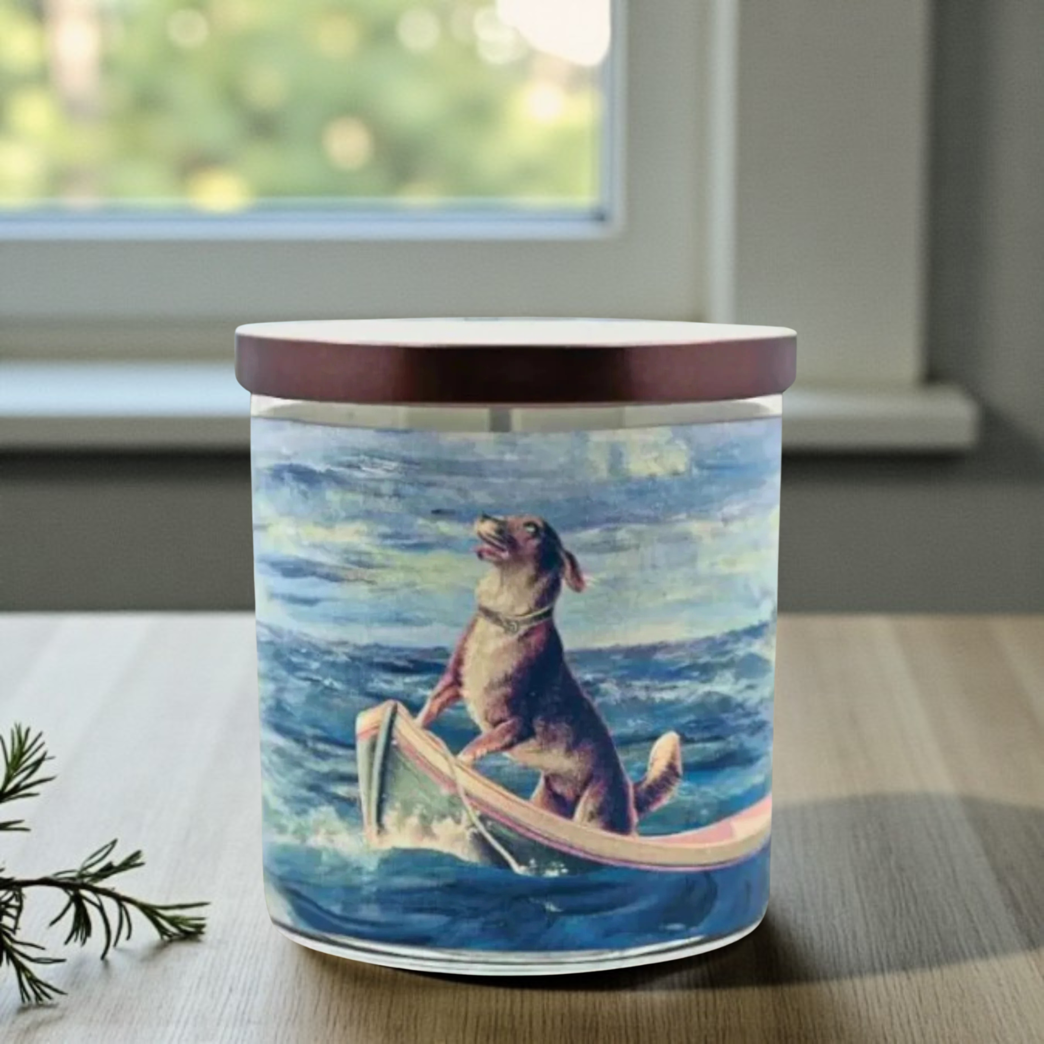 Doggy Paddle – Eco-Luxe Scented Candle | Coconut Apricot Wax | Vintage Artwork Retro Design