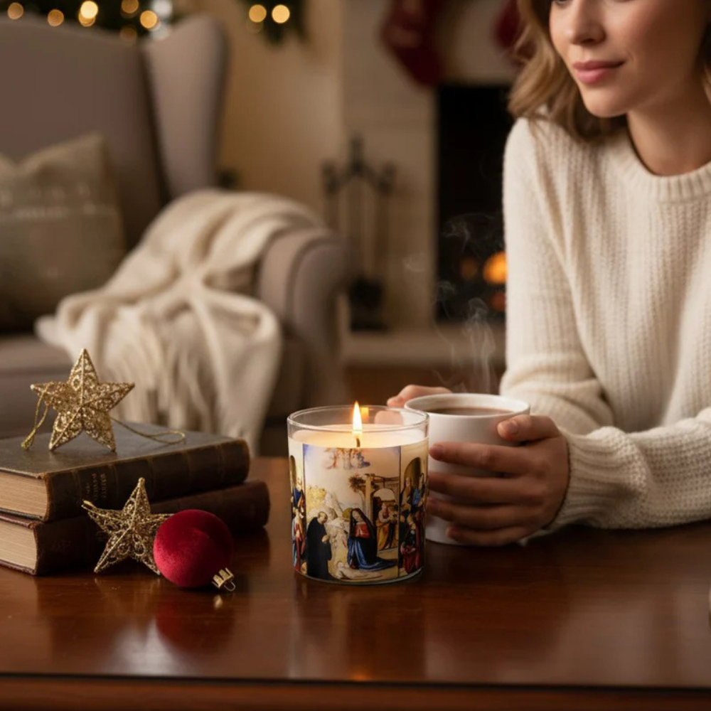 Holy Nativity - Luxury Coconut Apricot Wax Candle – 8.5 oz