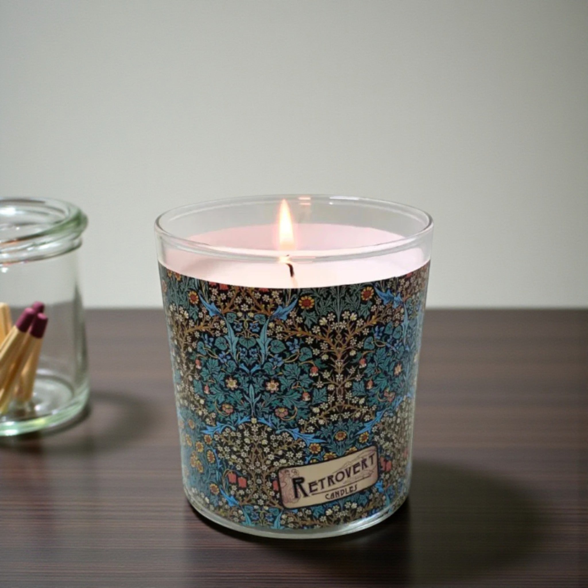 Cottage Garden – Eco-Luxe Scented Candle | Coconut Apricot Wax | Vintage Arts & Crafts Artwork Retro Design