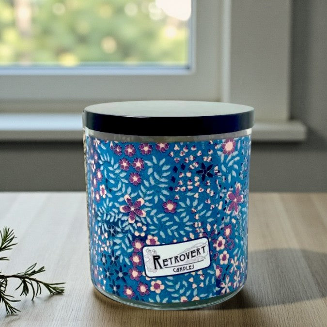 Japanese Blossoms – Eco-Luxe Scented Candle | Coconut Apricot Wax | Vintage Artwork Retro Design