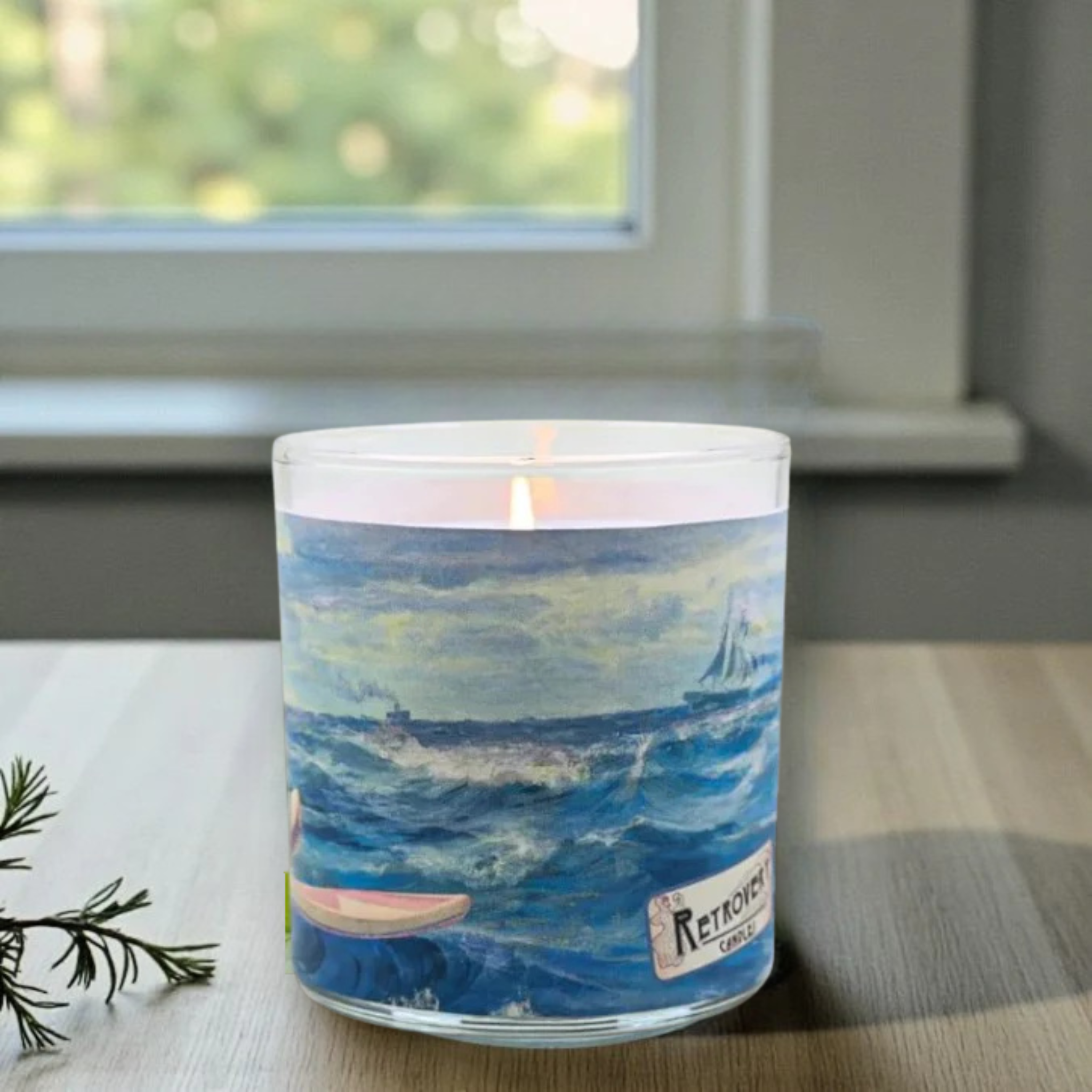 Doggy Paddle – Eco-Luxe Scented Candle | Coconut Apricot Wax | Vintage Artwork Retro Design