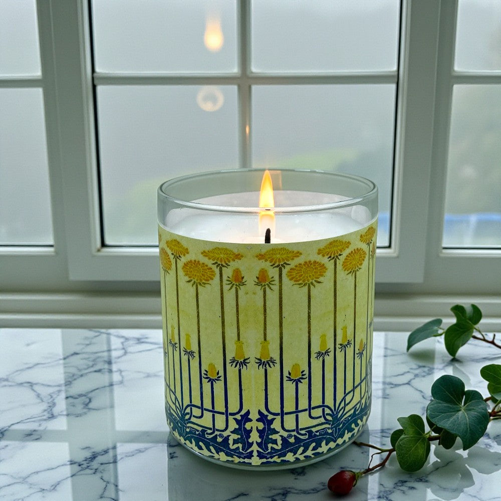 Wild Dandelions – Eco-Luxe Scented Candle | Coconut Apricot Wax | Retro Design