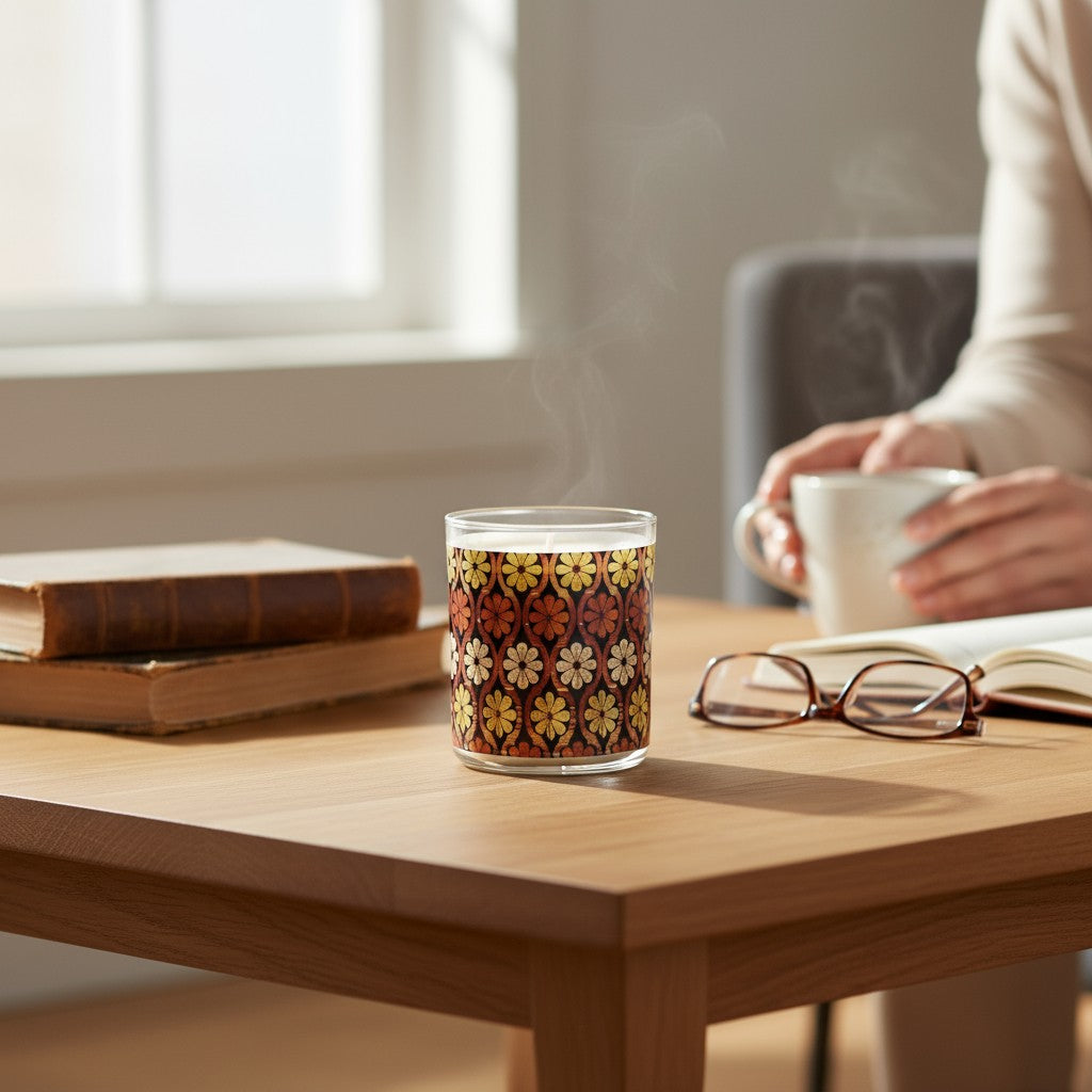 Baroque Blooms – Eco-Luxe Scented Candle | Coconut Apricot Wax | Vintage Artwork Retro Design