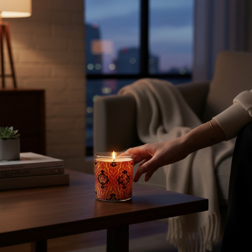 Lionheart – Eco-Luxe Scented Candle | Coconut Apricot Wax | Vintage Artwork Retro Design