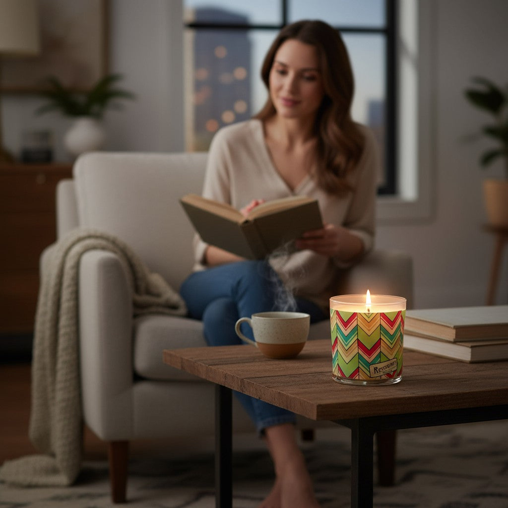 Penny – Eco-Luxe Scented Candle | Coconut Apricot Wax | Vintage Artwork Retro Design