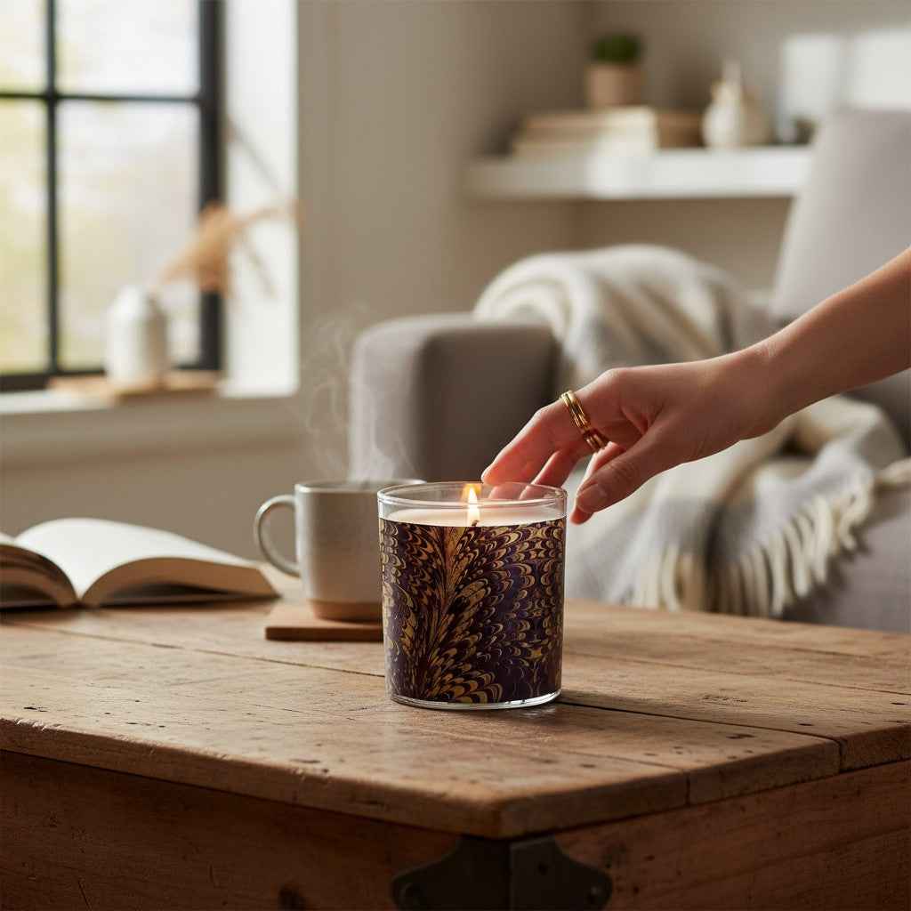 Crimson Plumes | Vintage Art-Inspired Scented Candle