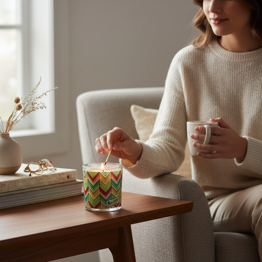 Penny – Eco-Luxe Scented Candle | Coconut Apricot Wax | Vintage Artwork Retro Design