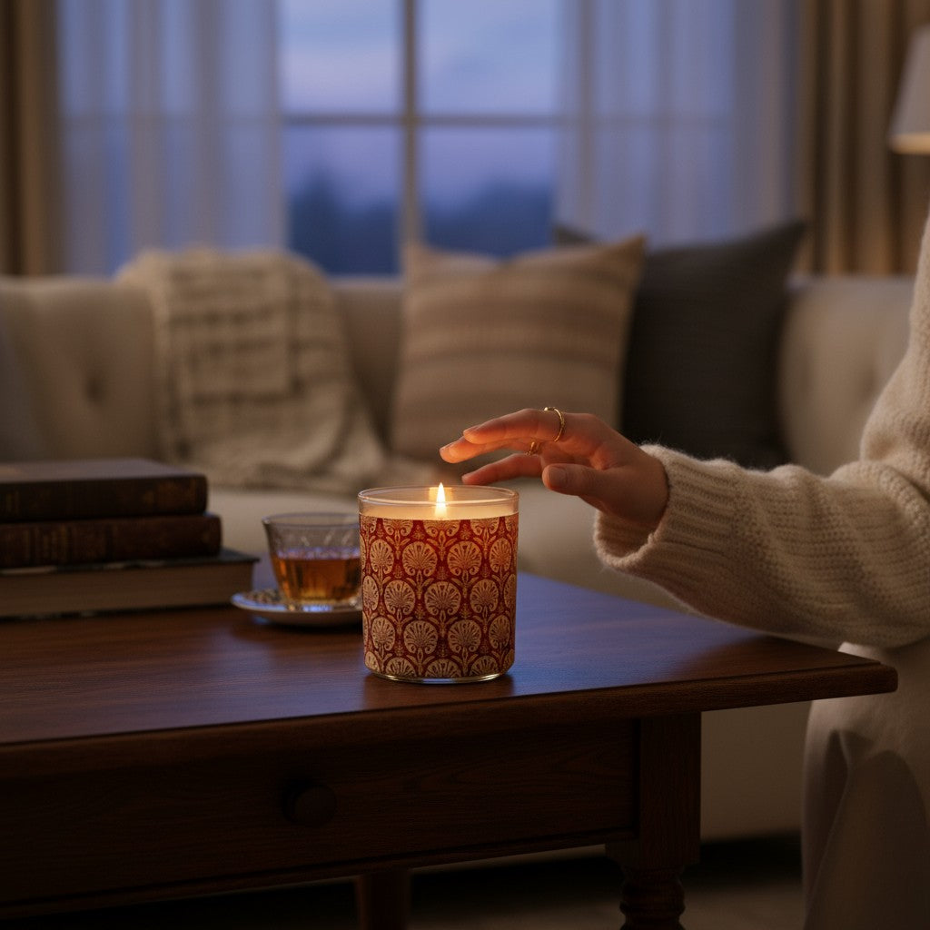 Dandy – Eco-Luxe Scented Candle | Coconut Apricot Wax | Vintage Arts & Crafts Artwork Retro Design