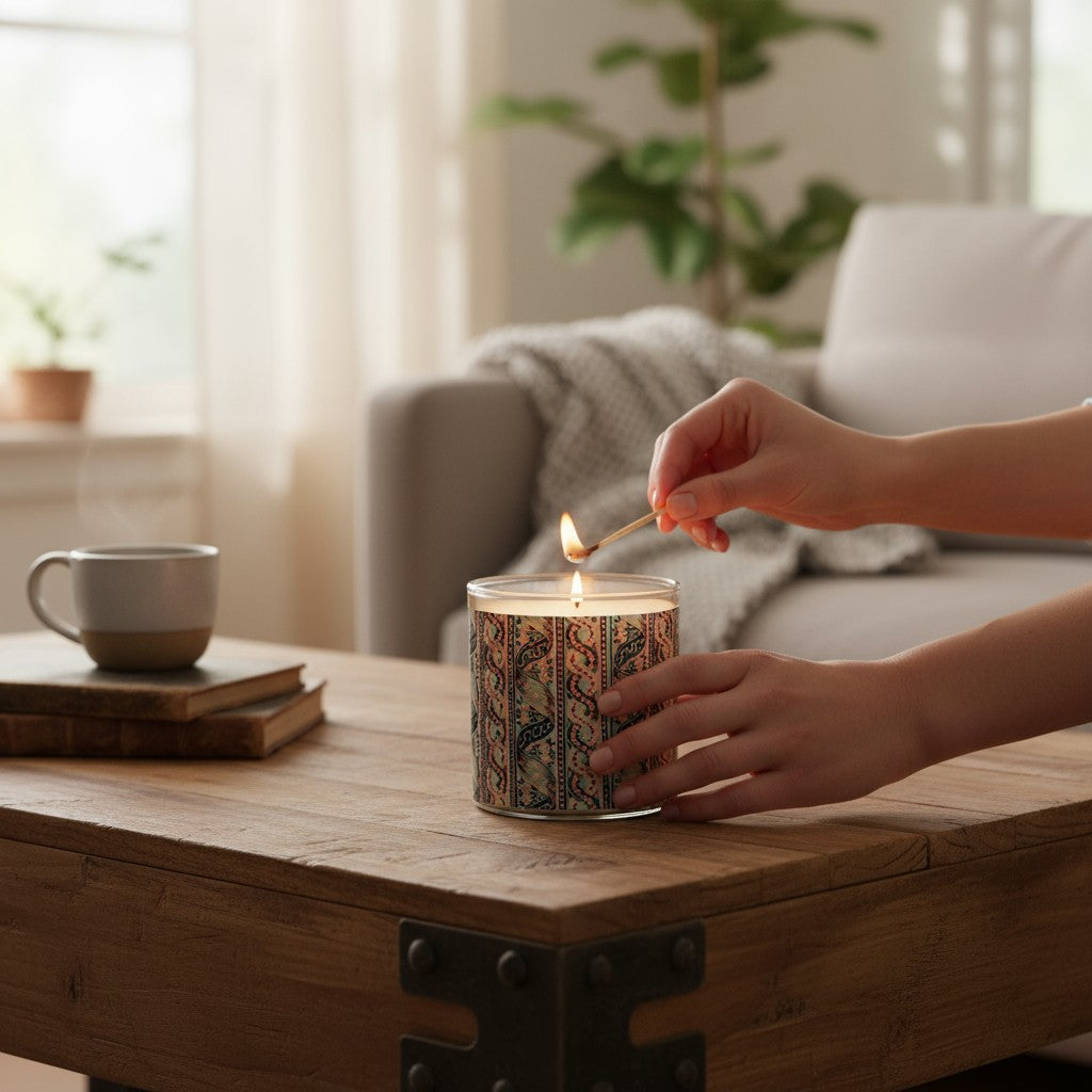 Lattice & Lace - Luxury Coconut Apricot Wax Candle – 8.5 oz