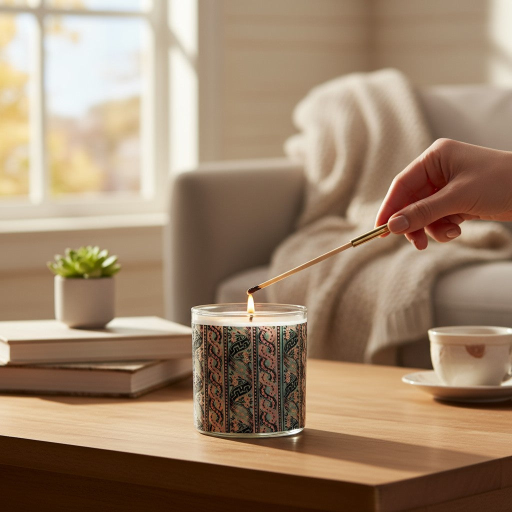 Lattice & Lace - Luxury Coconut Apricot Wax Candle – 8.5 oz