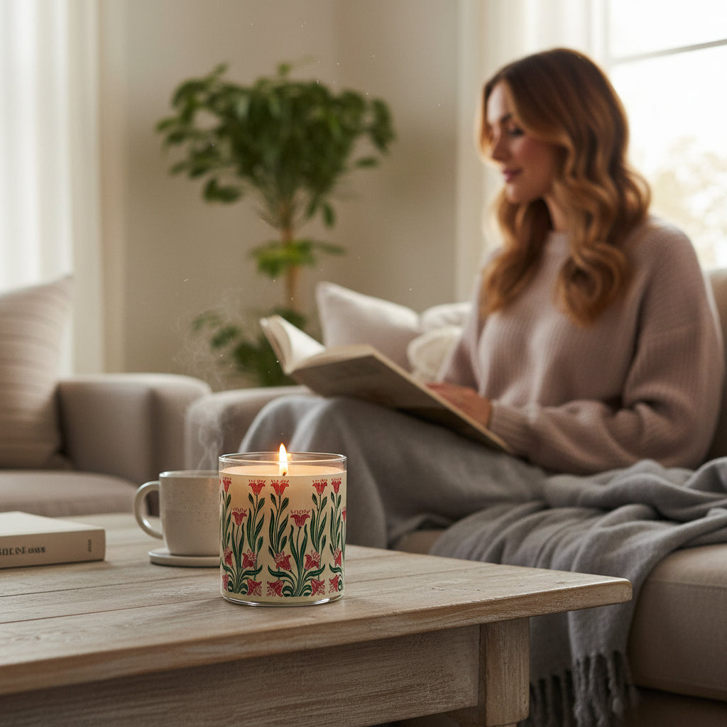 Rosy | Isadore B. Paine Victorian Book Design Inspired Candle