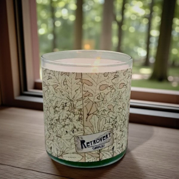 Oaken Ember – Eco-Luxe Scented Candle | Coconut Apricot Wax | Vintage Artwork Retro Design