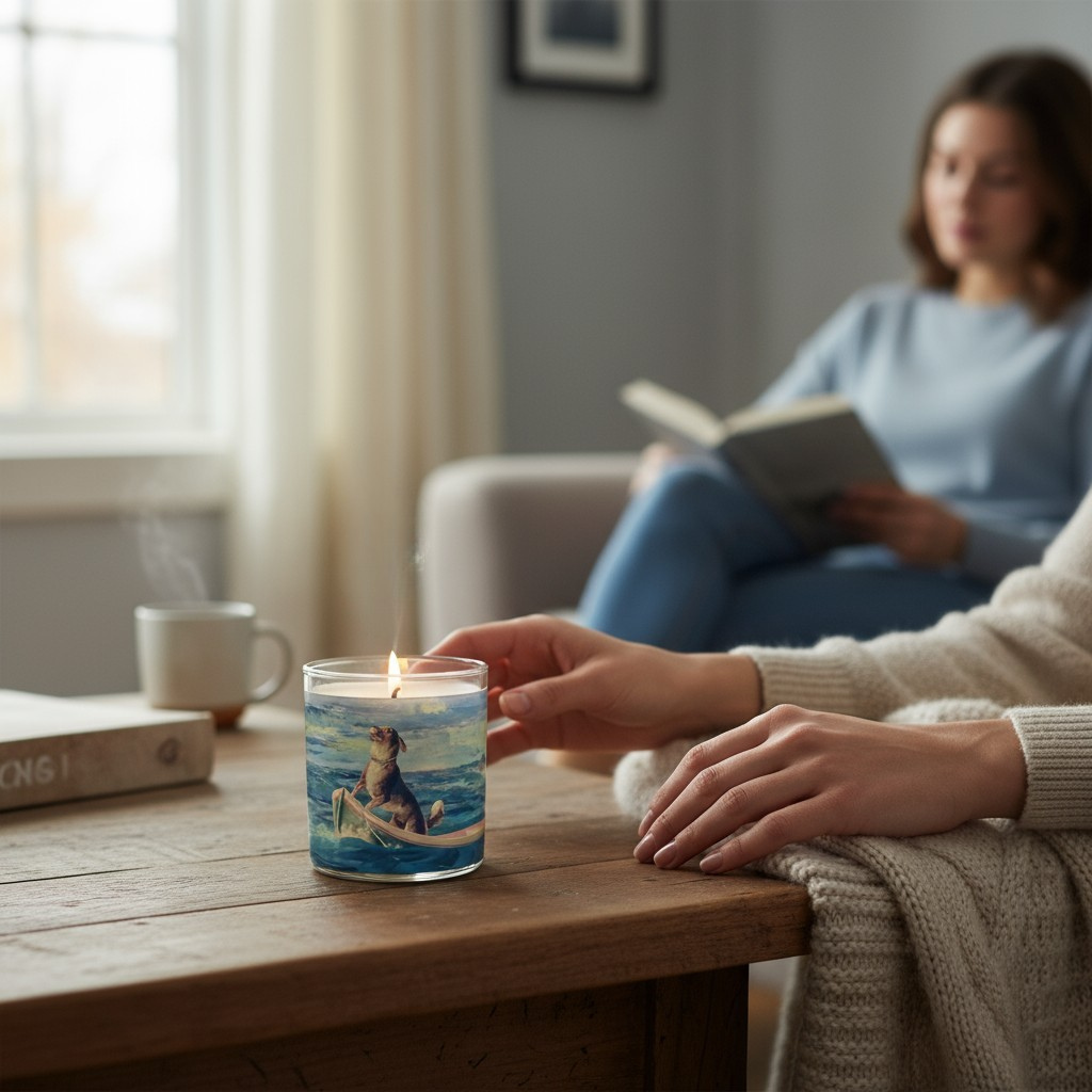 Doggy Paddle – Eco-Luxe Scented Candle | Coconut Apricot Wax | Vintage Artwork Retro Design