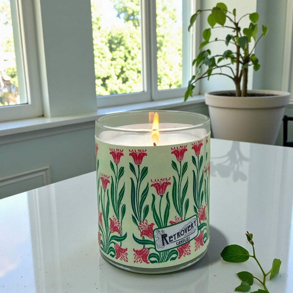 Rosy – Eco-Luxe Scented Candle | Coconut Apricot Wax | Retro Design