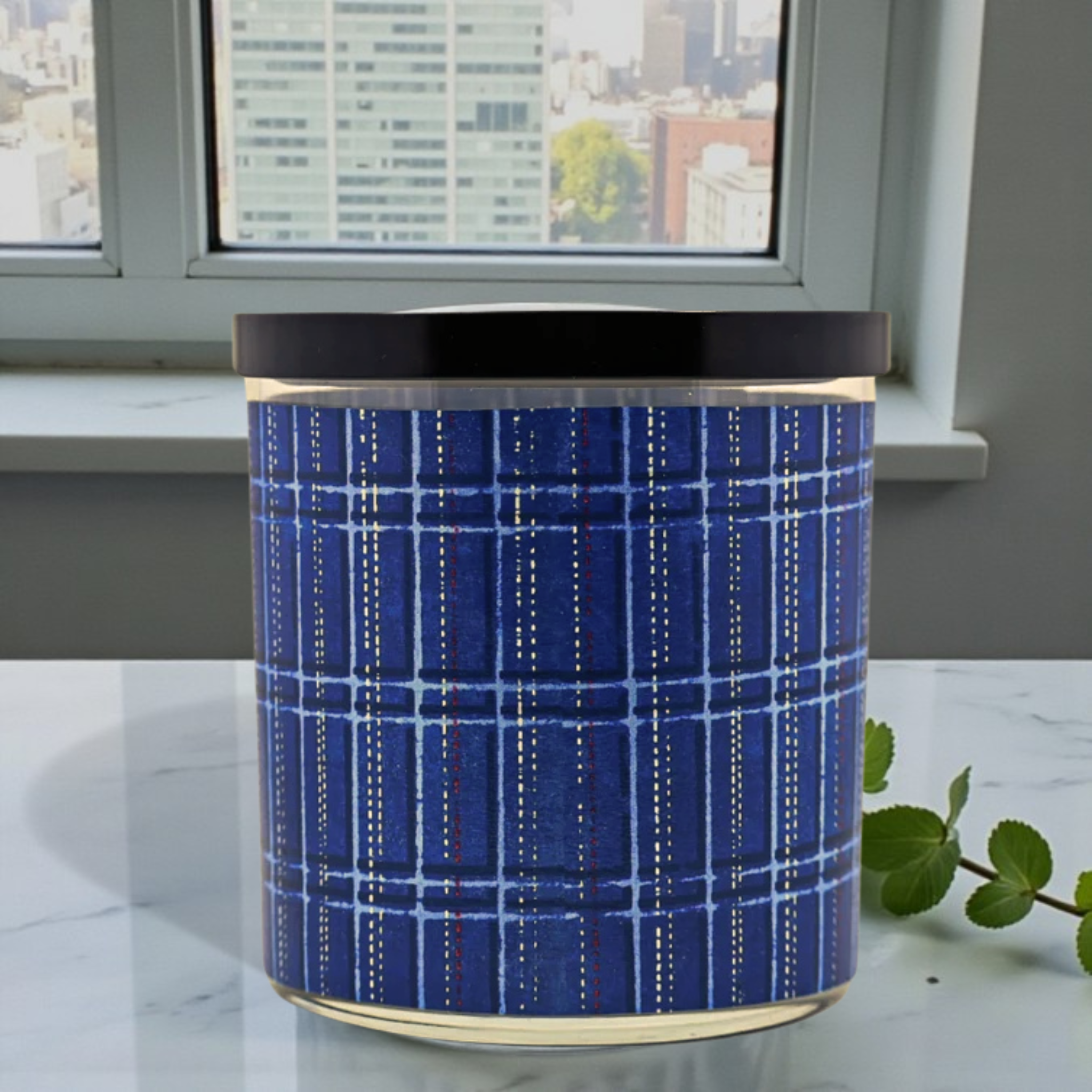 Indigo Tartan | Art-Inspired Vintage Luxury Candle