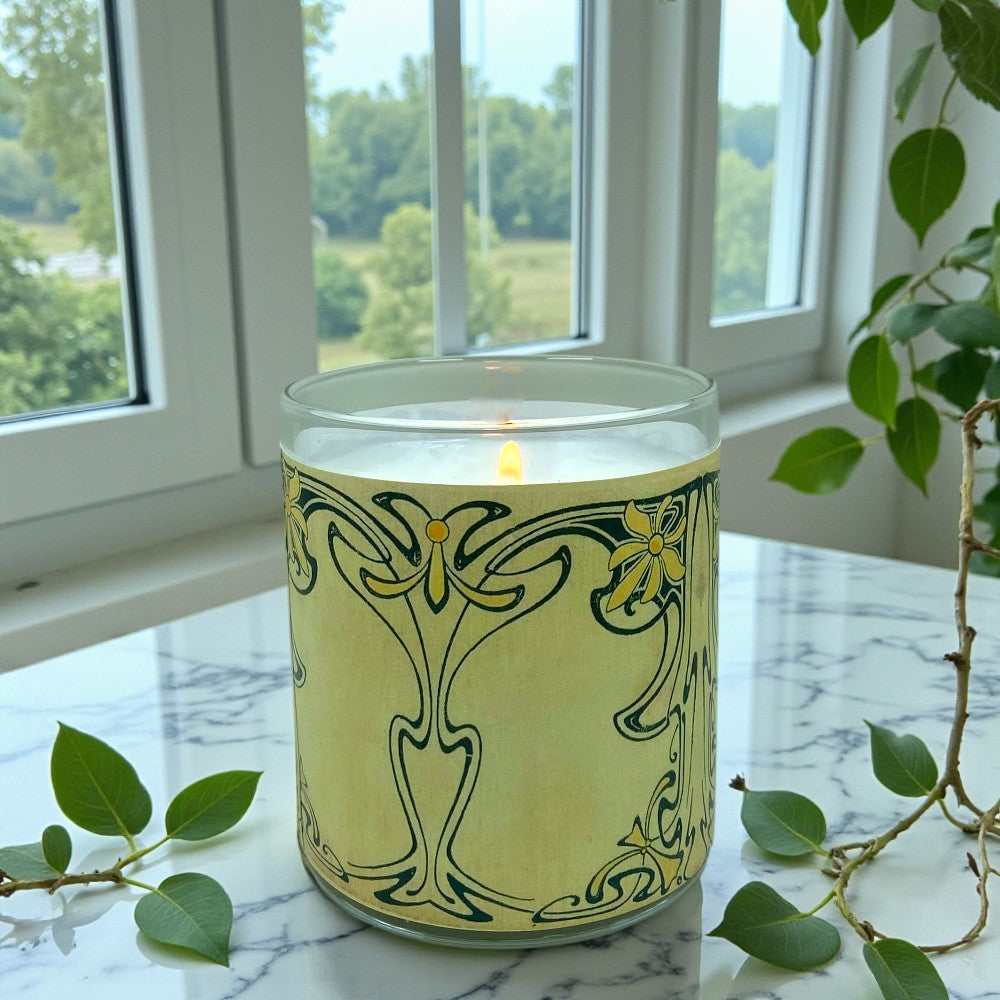 Tendrils – Eco-Luxe Scented Candle | Coconut Apricot Wax | Retro Design