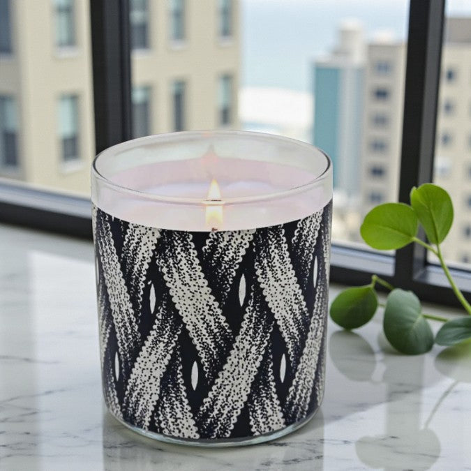 Woven Noir - Luxury Coconut Apricot Wax Candle – 8.5 oz