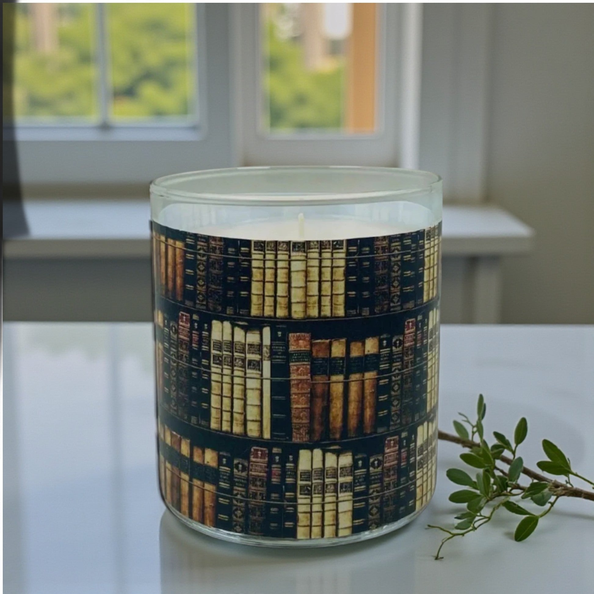 Bookworm– Eco-Luxe Scented Candle | Coconut Apricot Wax | Vintage Photography Artwork Retro Design