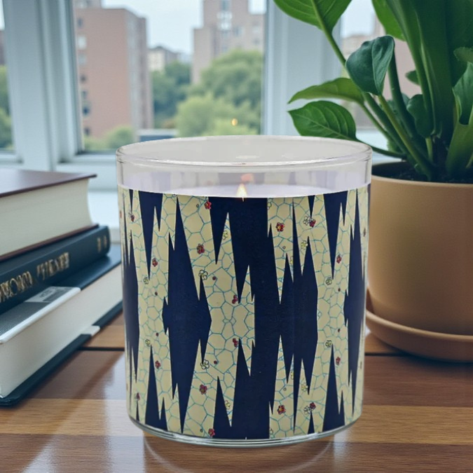 Ziggy – Eco-Luxe Scented Candle | Coconut Apricot Wax | Vintage Modern Abstract Artwork Retro Design