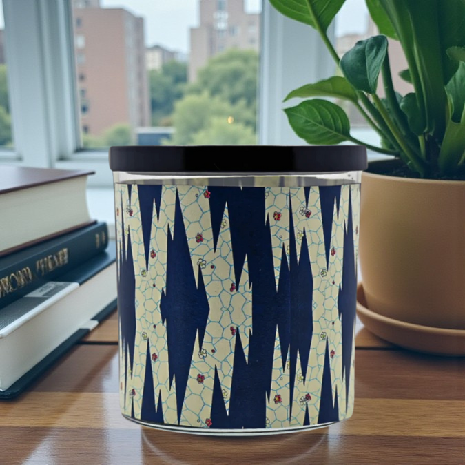 Ziggy – Eco-Luxe Scented Candle | Coconut Apricot Wax | Vintage Modern Abstract Artwork Retro Design