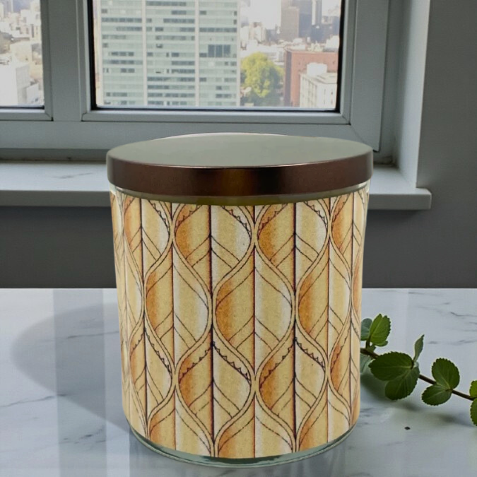 Caramel Twist – Eco-Luxe Scented Candle | Coconut Apricot Wax | Vintage Artwork Retro Design