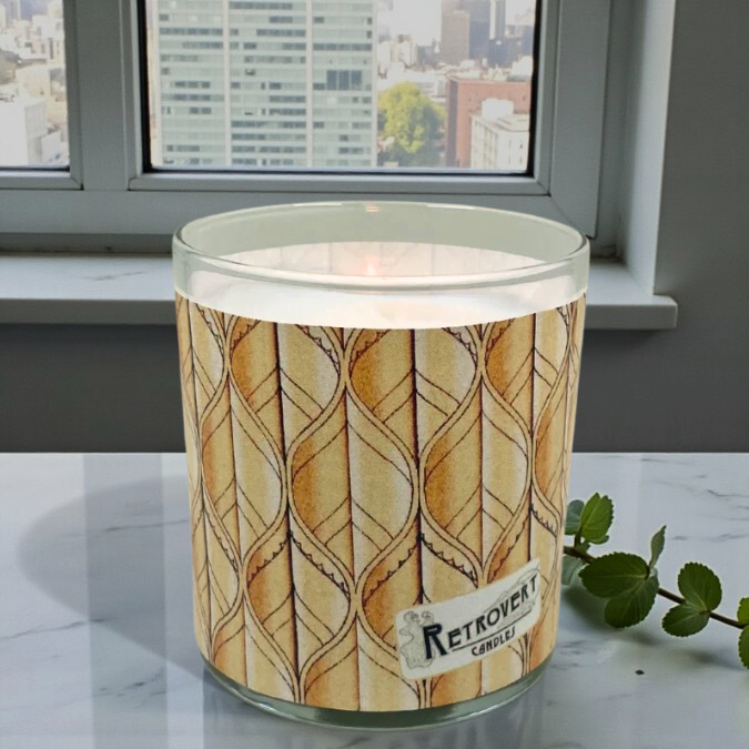 Caramel Twist – Eco-Luxe Scented Candle | Coconut Apricot Wax | Vintage Artwork Retro Design