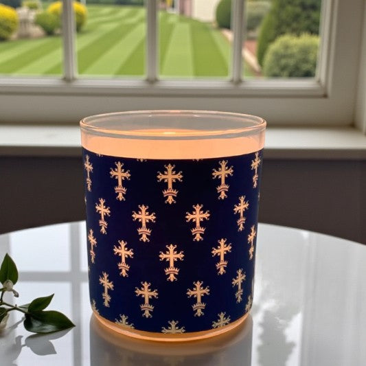 Golden Glory – Eco-Luxe Scented Candle | Coconut Apricot Wax | Religious Vintage Artwork Retro Design