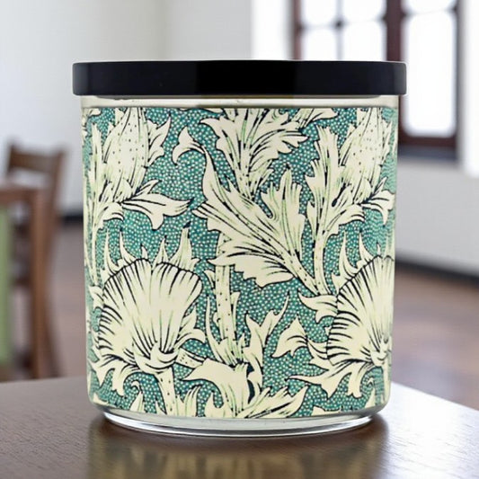 Verdant - Arts & Crafts Era Retro Design Scented Candle Coconut Apricot Wax Eco-Luxe