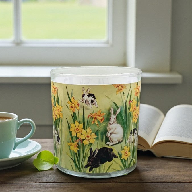 Cottontail Classic – Eco-Luxe Scented Candle | Coconut Apricot Wax | Vintage Easter Artwork Retro Design