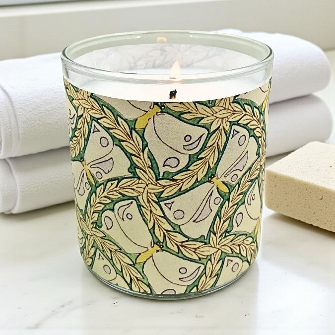 Papillon - Art Deco Art Nouveau Era Retro Design Scented Candle Coconut Apricot Wax Eco-Luxe