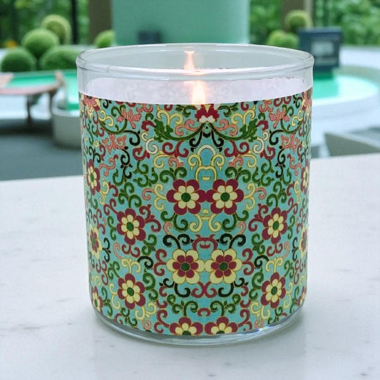 May Flowers - 1800's Artwork Retro Design Scented Candle Coconut Apricot Wax Eco-Luxe