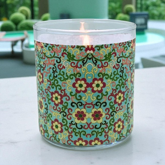 May Flowers - 1800's Artwork Retro Design Scented Candle Coconut Apricot Wax Eco-Luxe