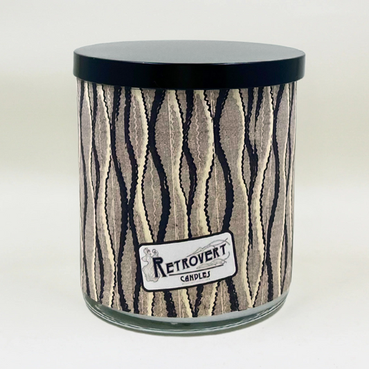 Ember Waves - 1900's Textile Art Retro Design Scented Candle Coconut Apricot Wax Eco-Luxe