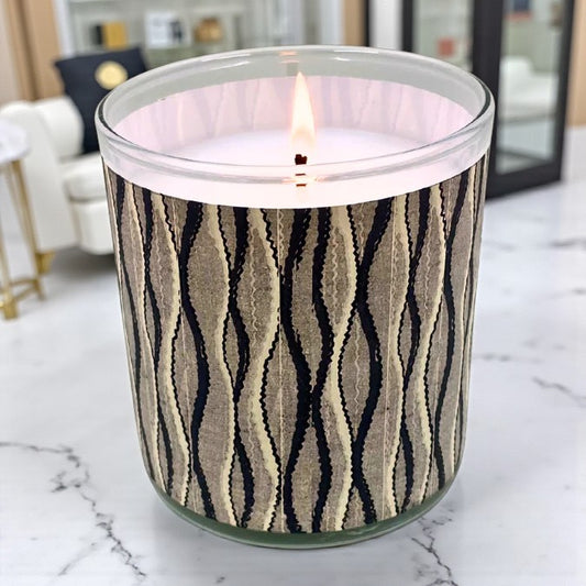 Ember Waves - 1900's Textile Art Retro Design Scented Candle Coconut Apricot Wax Eco-Luxe