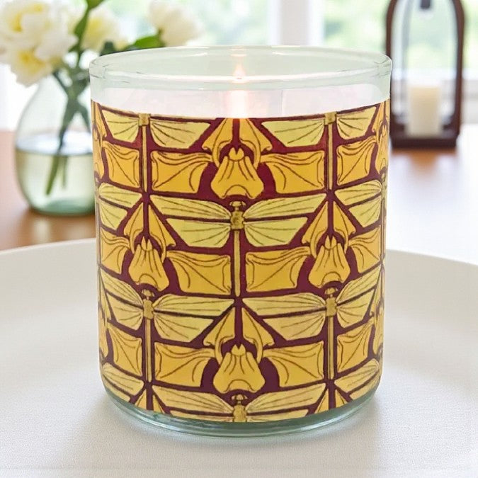 Flourish - Art Deco Art Nouveau Era Retro Design Scented Candle Coconut Apricot Wax Eco-Luxe