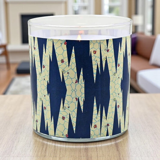 Ziggy- Modern Abstract Era Retro Design Scented Candle Coconut Apricot Wax Eco-Luxe