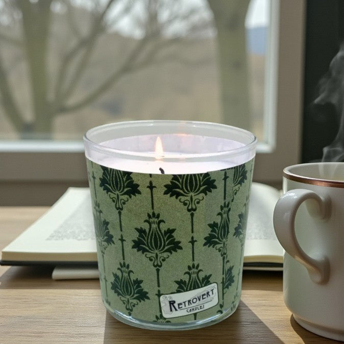 Marshall – Eco-Luxe Scented Candle | Coconut Apricot Wax | Vintage Arts & Crafts Artwork Retro Design