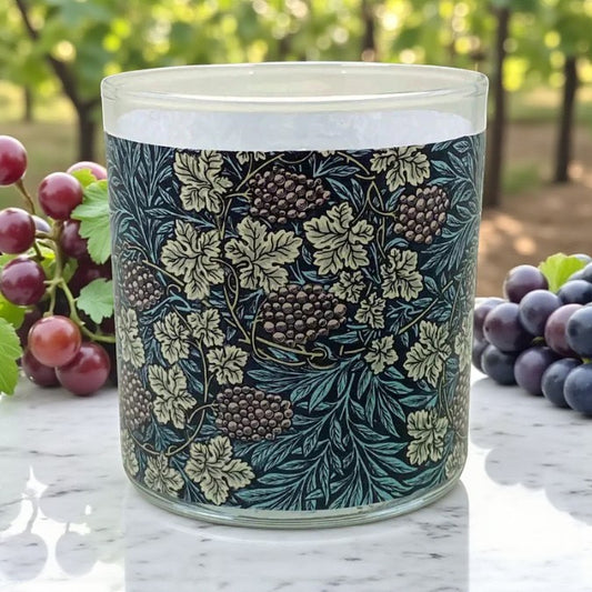 Vintage Vines - Arts & Crafts Era Retro Design Scented Candle Coconut Apricot Wax Eco-Luxe