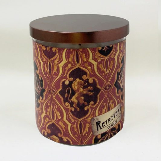 Lionheart - 1800's Retro Design Scented Candle Coconut Apricot Wax Eco-Luxe
