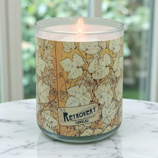 Autumn Aglow – Eco-Luxe Scented Candle | Coconut Apricot Wax | Vintage 1800s Artwork Retro Design