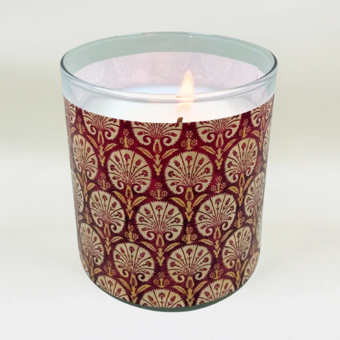 Dandy Dandelions - Arts & Crafts Era Retro Design Scented Candle Coconut Apricot Wax Eco-Luxe