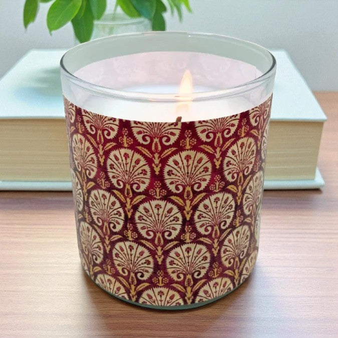 Dandy Dandelions - Arts & Crafts Era Retro Design Scented Candle Coconut Apricot Wax Eco-Luxe