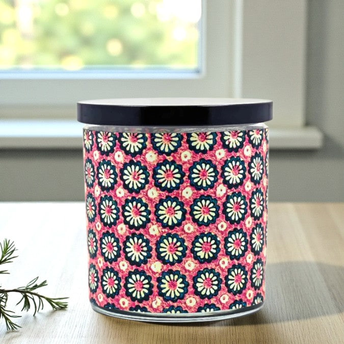 Darling Daisies– Eco-Luxe Scented Candle | Coconut Apricot Wax | Vintage Artwork Retro Design