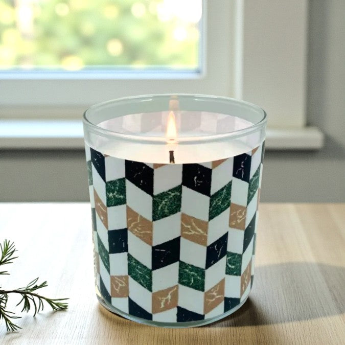 Ferris – Eco -Luxe Scented Candle | Coconut Apricot Wax | Vintage Modern Abstract Artwork Retro Design