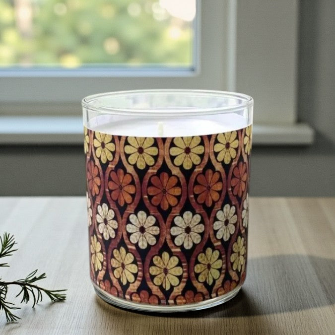 Baroque Blooms – Eco-Luxe Scented Candle | Coconut Apricot Wax | Vintage Artwork Retro Design