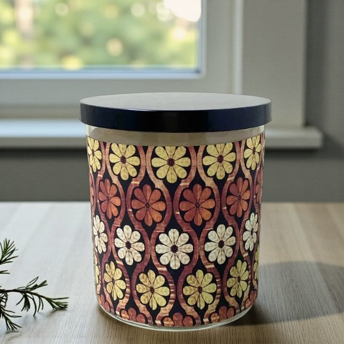 Baroque Blooms – Eco-Luxe Scented Candle | Coconut Apricot Wax | Vintage Artwork Retro Design